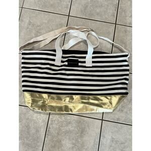 Victoria's Secret Large Duffle Beach Tote Striped Weekend Bag